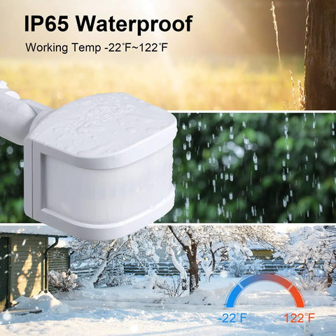 Solid Build Outdoor Motion Sensor With 240 Degree Sweep, Adjustable Dusk To Dawn Lux And 60 Foot Reach, Triple Mode Security Floodlight Switch, No Sweat Replacement For Your Yard Setup