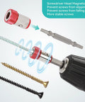 Screwdriver with Wood Screws Kit With Torx Star Drive Deck Screws Flat Head and magnetic ring attachment