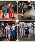 Mirror Photo Booth With Printer And 4K HD Camera, RGB Surround Lighting at weddings, parties, home use, and exhibitions