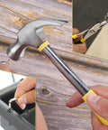 Kickass 39 Piece Household Tool Set With Sweet Organized Case For No Sweat Diy Fixes featuring a chrome hammer with yellow grip.