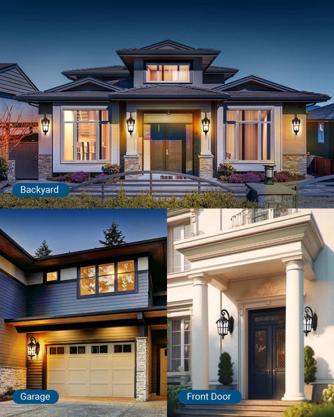 Dusk To Dawn Outdoor Wall Light With Built In Sensor No Fuss Easy Install Auto On Off At Night Waterproof Exterior Lantern