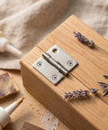 30 Pack 1 Inch Stainless Steel Mini Hinges With Screws for Wooden Boxes Cabinets and Drawers DIY Projects on wood box
