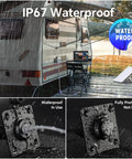 Waterproof DC Pass Through Kit For Starlink Mini Aluminum Bulkhead Connector used in rainy camper setup