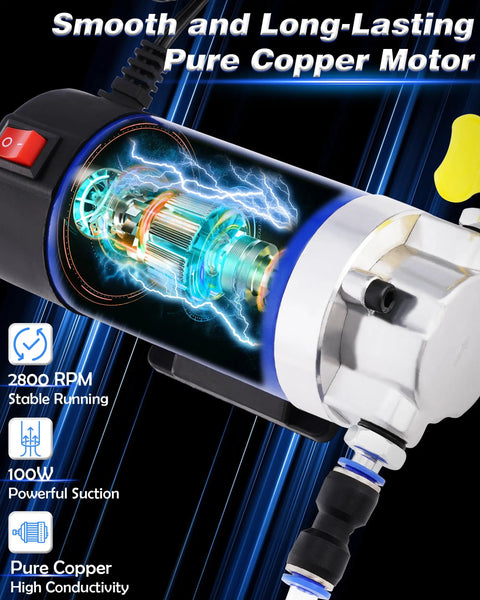 12V 100W Oil Extractor Pump For Easy Engine Oil Change, Self Priming Electric Fluid Transfer Pump For Motor Oil, Gear Oil, And Transmission Fluid Removal, Versatile For Cars Motorcycles Lawn Mowers Marine Jet Skis