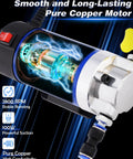 Close-up view of 12V Electric Oil Extractor Pump with pure copper motor, showcasing 100W power and stable running, ideal for fluid swaps.