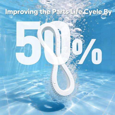 Upgraded Rubber Tire With Treads Replacement For Pentair Legend Pool Cleaner LL105 LL505G LL505GG 360007 LLC1 4 Pack floating in water