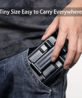Phone Stand With Bluetooth Speaker And LED Color Changing Light fits into pocket, compact design for easy carry