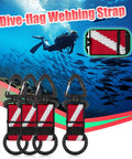 4 Pack Scuba Octo Holder With Clip And Silicone Mouthpiece Keeper For Regulator And Octopus, BCD Clip, Dive Down Flag Band