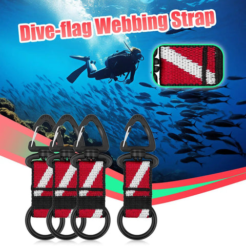 4 Pack Scuba Octo Holder With Clip And Silicone Mouthpiece Keeper For Regulator And Octopus, BCD Clip, Dive Down Flag Band