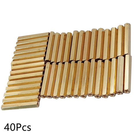 Top Tier Heavy Duty Brass M3 X 30Mm Straight Hex Standoff Pillar Spacers With Knockout Female Threads That Kill Rust And Lock Your Circuit Boards Down In Every Build 40 Piece Bulk Pack