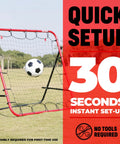 Rebounder Net For Soccer And Football Portable Adjustable Angle Practice Net With Easy Setup in outdoor field