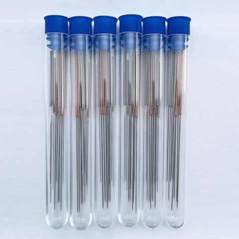 60 Piece Nozzle Cleaning Kit with 0.2mm 0.3mm 0.4mm 0.5mm hardened steel needles for 3D printer nozzles in storage tubes