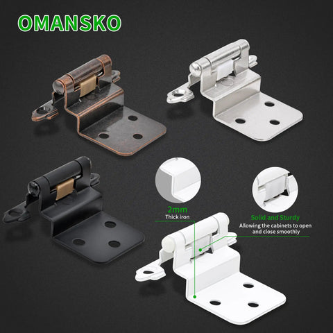Tough Ten Pack Matte Black Self Closing Cabinet Hinges For Kitchen Cabinets Zero Hassle Smooth Swing Auto Close Spring Load Heavy Duty Steel Build Slick Three Eighth Inch Offset Mount Quick Install Rock Solid Gear
