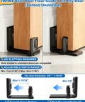 Sliding Barn Door Floor Guide With Wall Mount For Space Saving Performance Adjustable U Shape Flush Design Quiet Nylon Rollers