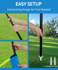 Portable Outdoor Volleyball Net Set For Backyard Or Beach With Easy Snap On Poles No Tools Needed For Quick Setup