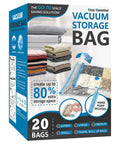 Vacuum Storage Bags 80 Percent Compression Space Saver For Clothes, Blankets, Pillows, And Bedding, Easy Sealing Travel Packaging