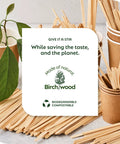 Multiple 7 Inch Wood Coffee Stir Sticks 1000 Pack Eco Friendly Stirring Sticks displayed with potted plant and cups.