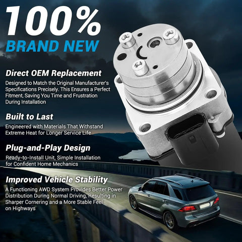 Straight Swap Rear Axle Differential Actuator Motor For Hyundai Santa Fe Tucson Kia Sorento Sportage Zero Hassle Heavy Duty Oem 47810 3b500 Direct Mount, close-up view with mounting details.