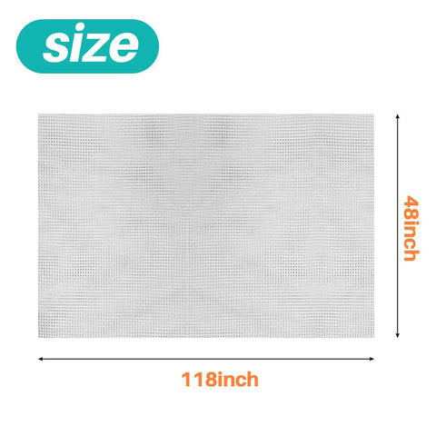 48x118 Inch Window Screen Mesh Replacement Fiberglass Porch Screen For House Windows And Patio Doors No Fuss Dust Blocking Mosquito Netting Pet Safe Screen Repair Mesh White