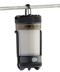 Siege X Rechargeable Lantern Flashlight 360 Degree Light 300 Lumen Output hanging from a cord by a hook