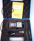 Pro Level Hella Accurate Digital Vibration Meter Tester For Industrial Imbalance Diagnosis And Moving Machinery Analysis With Wide Frequency Band And Reliable Acceleration Data in blue case with manual.