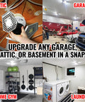 TRiLIGHT 3000 Lm Motion Sensor Ceiling Light With Screw-In Install shown in various room settings for bright illumination