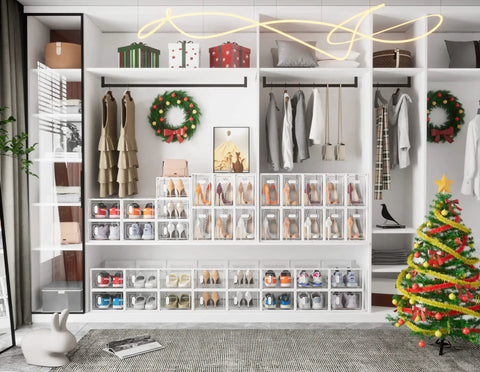 Stackable Clear Shoe Storage Boxes Game Changer For Modern Closet Organization Keep Your Kicks Looking Fresh While Taming Messy Floors With This Durable Plastic Organizer That Straight Up Saves Your Space