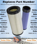 Air Filter Kit For Skid Steer Loaders SSV65 SSV65C SSV75 SVL75 SVL75C SVL75-2 SVL75C-2 Replaces P827653 P829332 product display