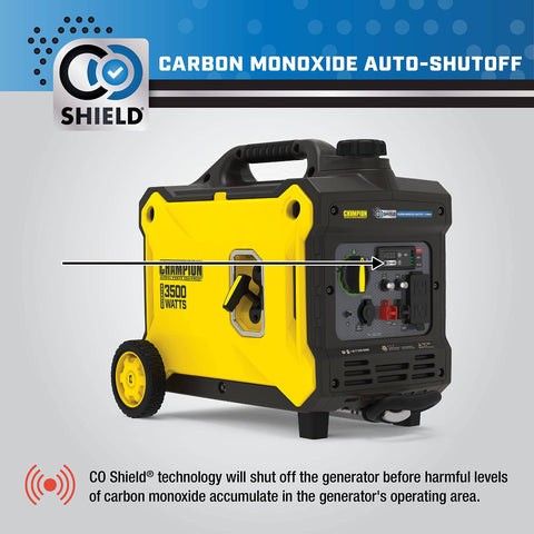 3500 Watt Portable Inverter Generator With Quiet Technology And CO Shield For Quiet RV Camping And Tailgating