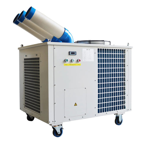 28900 Btu Industrial Spot Cooler And Portable Air Conditioner Slams Through Shop Heat With Massive Airflow, showing flexible vent layout.