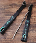 Must Have Cassette Removal Tool Set With Chain Whip And Lock Ring Tool For HG Cassettes And Freewheels on wooden surface