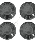 4 Pack Wheel Center Cap Kit For Model 3 2024 Highland 18 Inch Wheels Matte Black Hub Covers Exterior Accessories Replacement Center Caps With A Slick Finish And Easy Fit For A Clean Modern Look shown