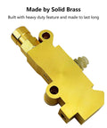 Dang Solid Brass PV4 Proportioning Valve Hardened Upgrade For Ford Chevy Mopar Classic Truck and Hotrod, showcasing heavy-duty brass design.