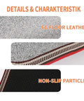 Close-up of Under Desk Electric Heated Floor Mats Toe Warmer 110V materials, showing LG floor leather and non-slip particles.