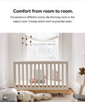 Nursery with crib, showcasing Temperature Sensor For Nest Thermostats That Keeps Each Room Comfortable By Providing Real Time Temperature Readings