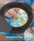 10X Magnifying Lamp With Light And Stand For Crafts, Reading And Close Work, Dimmable LED Desk Magnifier With Swing Arm