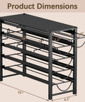 5 Tier Metal Coffee Pod Organizer Drawer Holds 70 K Cups, Countertop Storage dimensions with 3 cup rack, black metal