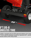 Close-up of 6 Inch Wood Chipper Shredder Mulcher Powered By ZONSEN 459cc 15HP Gas Engine with 48-inch wheelbase and towbar