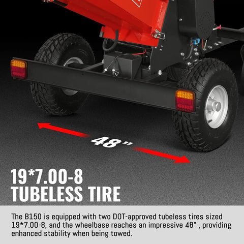 Close-up of 6 Inch Wood Chipper Shredder Mulcher Powered By ZONSEN 459cc 15HP Gas Engine with 48-inch wheelbase and towbar