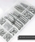 Must-Have Compression Spring Wire Kit With Zinc Plated Steel Extension Springs, 200-Piece Set