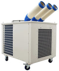 28900 Btu Industrial Spot Cooler And Portable Air Conditioner Slams Through Shop Heat With Massive Airflow visible with three vent hoses.