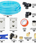 Half Inch Outer Diameter Compressed Air Piping System And Push To Connect Shop Air Line Kit components with TPEE tubing and fittings