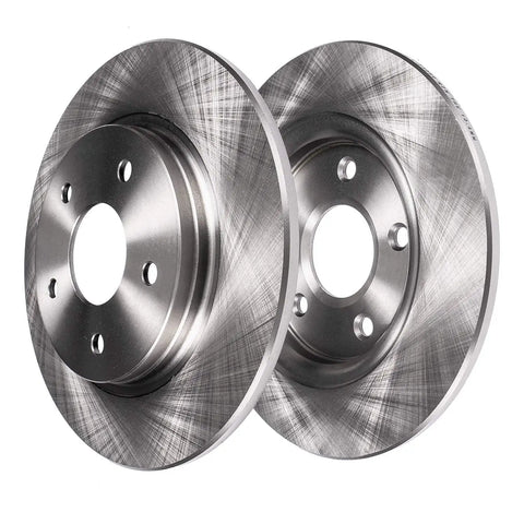 8 Piece Subaru Ceramic Brake Kit With Front 11.54 Inch Rotors And Rear 11.26 Inch Rotors Plus Ceramic Brake Pads For Forester Impreza Legacy WRX BRZ Outback 2011 2014 Ready To Install showing front rotors