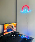 Sunrise And Waves Neon Light LED Sign For Bedroom Wall Decor Anime Inspired Ukiyo E Style Neon Sign With Soft Ambient Glow