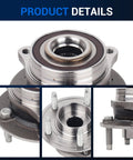 Front And Rear Wheel Bearing Assembly For Chevy Malibu And Buick Vehicles With Five Lug And ABS Fits 2016 To 2021 Malibu LaCrosse