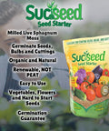 SucSeed Premium Seed Starter For Fast Germination And Strong Seedling Growth, 244 Cubic Inch Capacity Pack Of 1
