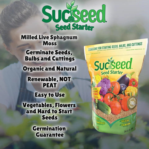 SucSeed Premium Seed Starter For Fast Germination And Strong Seedling Growth, 244 Cubic Inch Capacity Pack Of 1