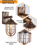 Smart Dusk To Dawn Sensor Outdoor Wall Lantern In Nautical Style Waterproof Wall Mount Sconce With Oil Rubbed Bronze Finish