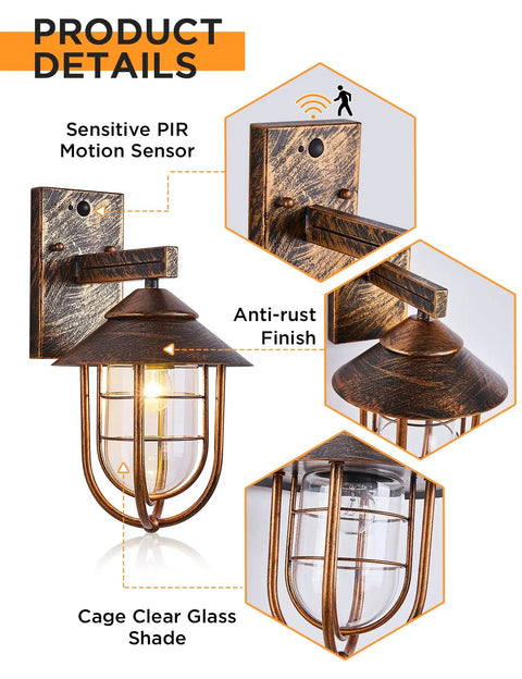 Smart Dusk To Dawn Sensor Outdoor Wall Lantern In Nautical Style Waterproof Wall Mount Sconce With Oil Rubbed Bronze Finish