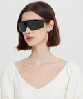 Woman wearing Wide Spectrum IPL Laser Safety Glasses Goggles 190Nm-2000Nm Eye Protection For Laser Hair Removal And Cosmetology